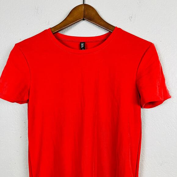 Zara Jersey Dress Red Short Sleeve Pockets T Shirt - S - Picture 3 of 6